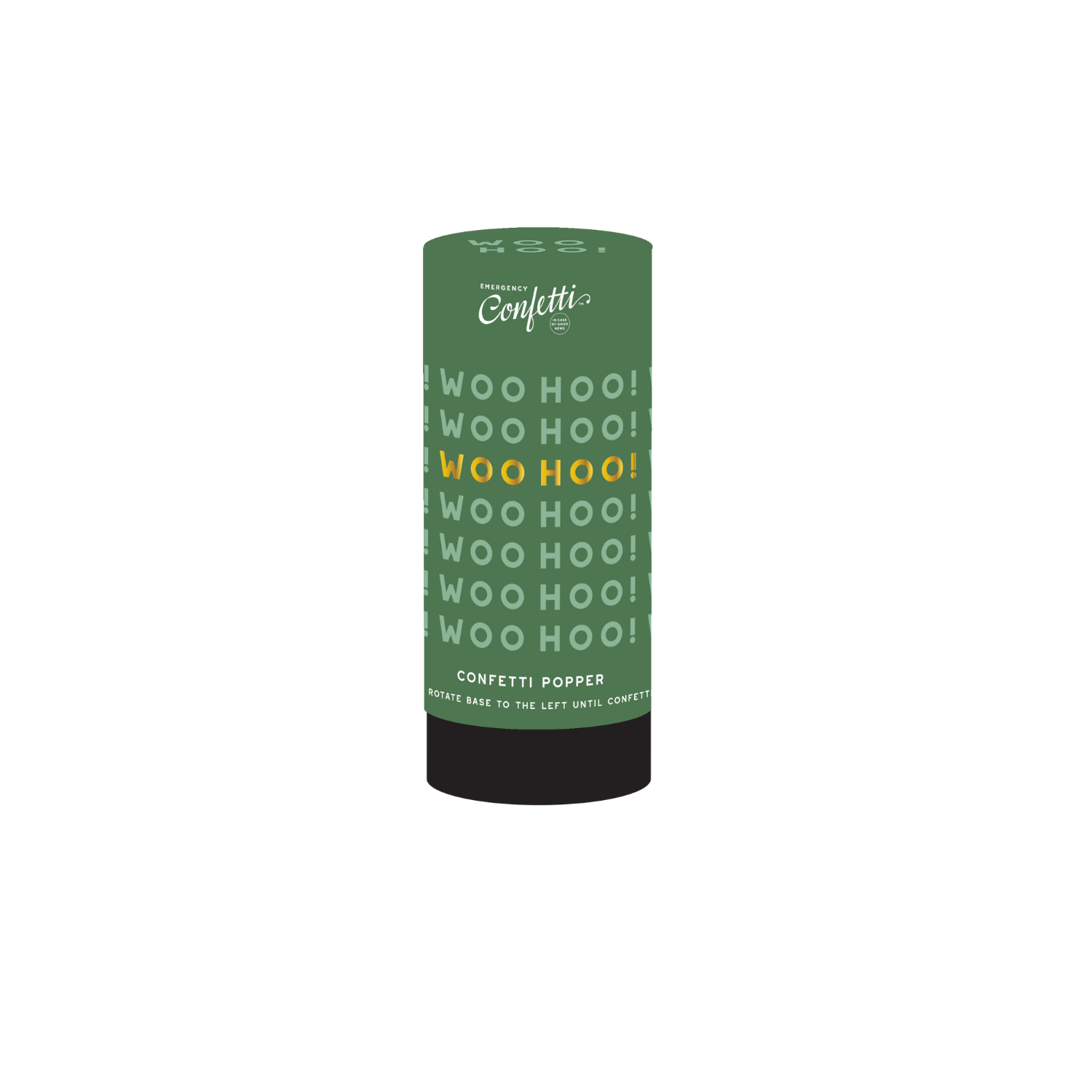 Woo Hoo Confetti Popper- Emerald