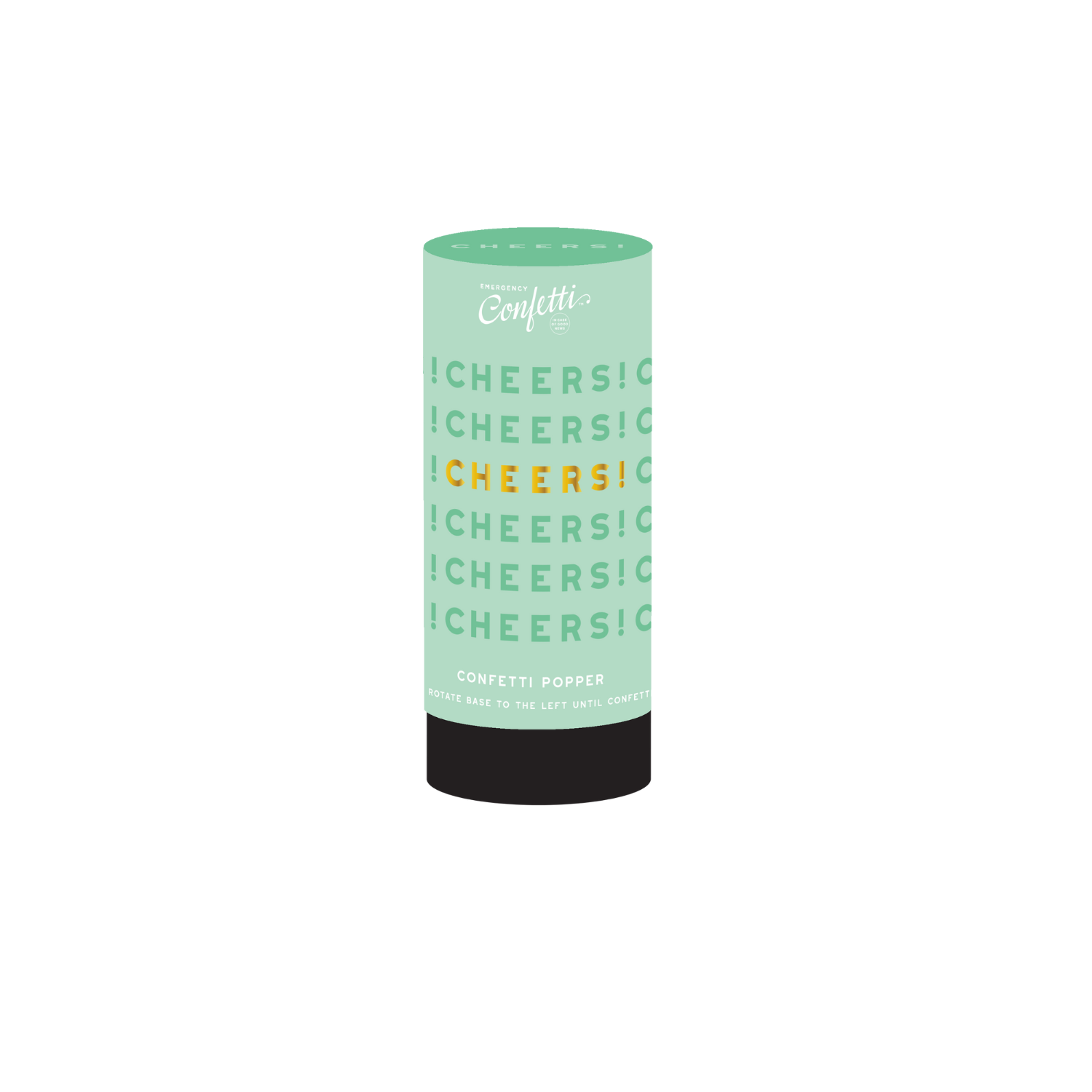 Cheers Confetti Popper- Seafoam