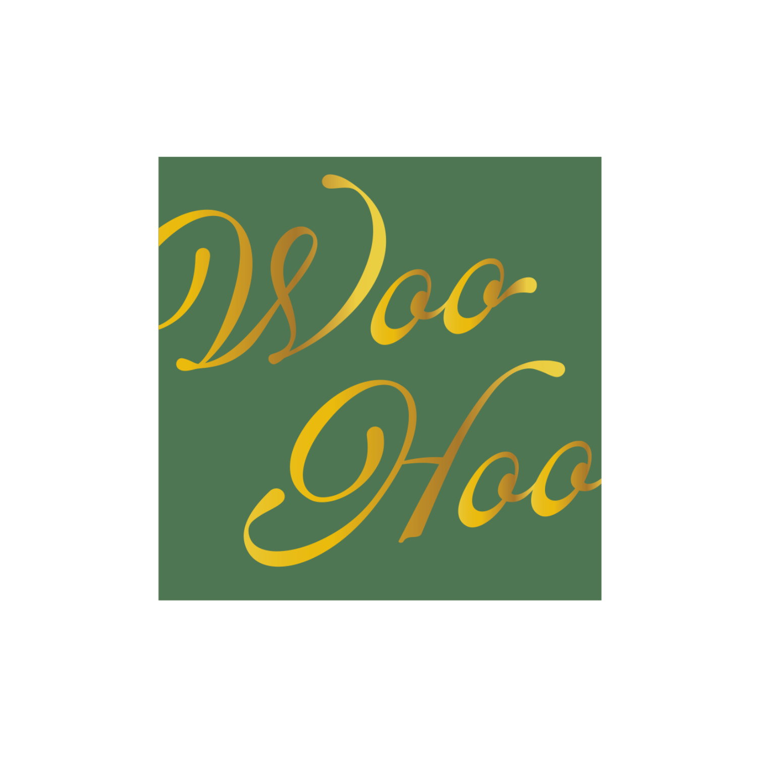 Woo Hoo Cocktail Napkin- Emerald