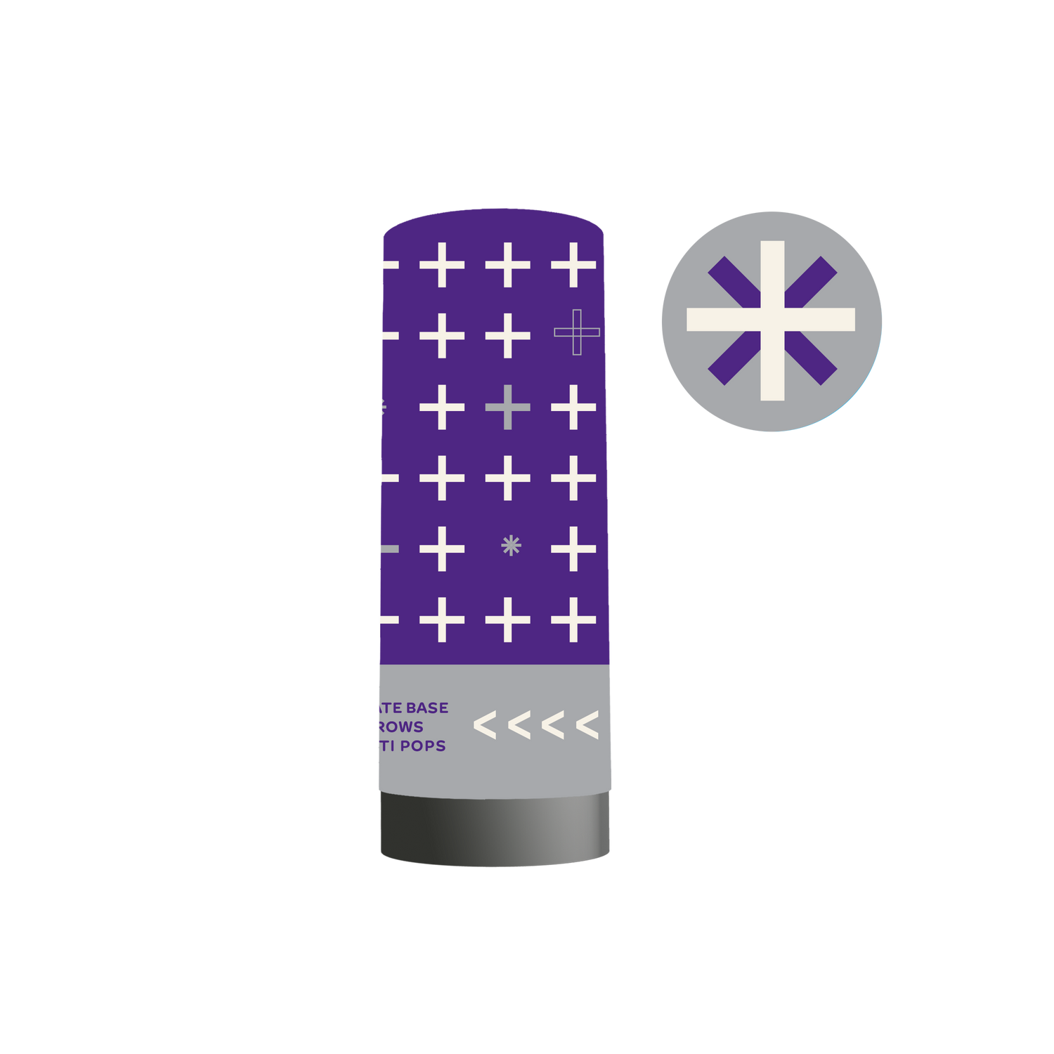 Purple/White Confetti Popper